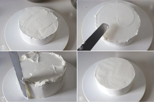 レモンショートケーキ　レシピ　クリームを塗る