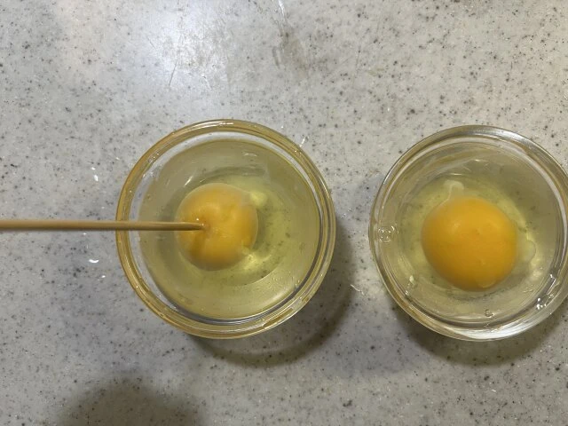 温泉卵をレンジでつくる