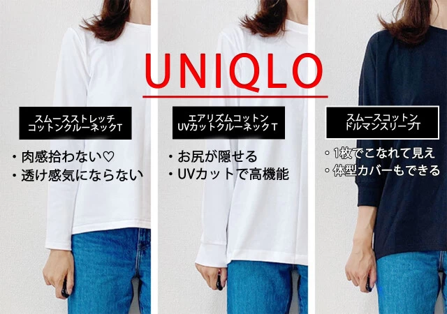ユニクロ　Tシャツ　比較