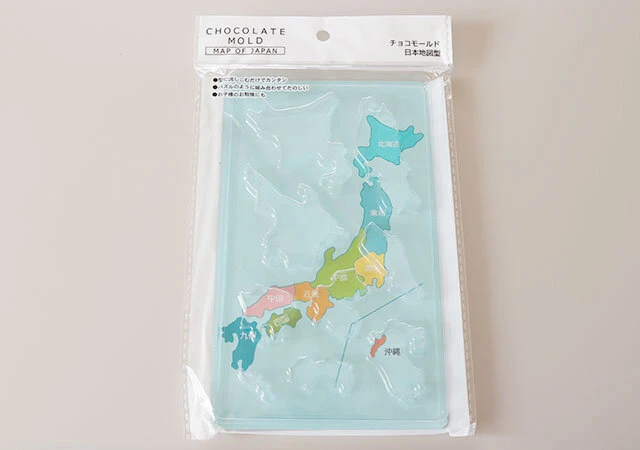 キャンドゥ　チョコモールド　日本地図型　パッケージ