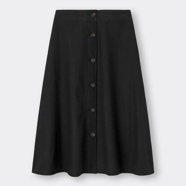 gu 黒 フロントボタン スカート