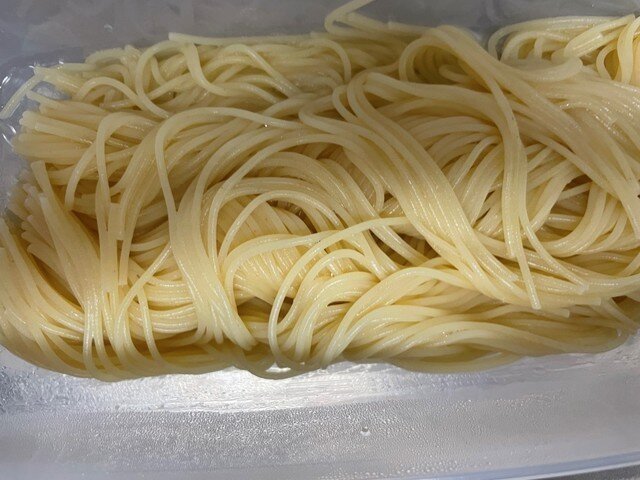 ダイソー　電子レンジ調理器 パスタ（大容量）　完成