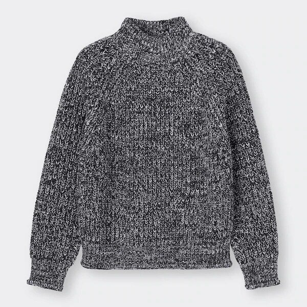 ニットの種類別 4パターン 垢抜け たむ イラスト チャンキーニットハイネックセーター