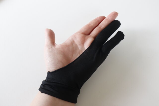 デッサン用手袋 S 2本指 グローブ タブレット 誤動作防止 手袋 スケッチ