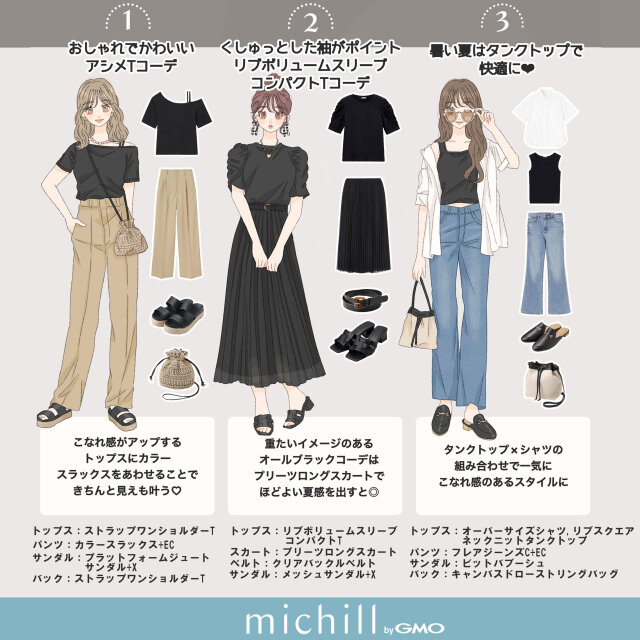 Guの 黒トップス がおしゃれさんに大人気 マネするだけで垢抜ける 最旬コーデ6style Michill Bygmo ミチル