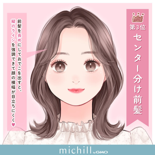 丸顔さんは絶対チェック 小顔効果がすごい 似合う前髪ランキング おすすめヘアスタイル Michill Bygmo ミチル