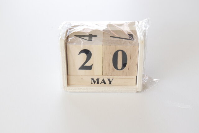 木製 ウッド ブロック 万年 サイコロ カレンダー 撮影小物