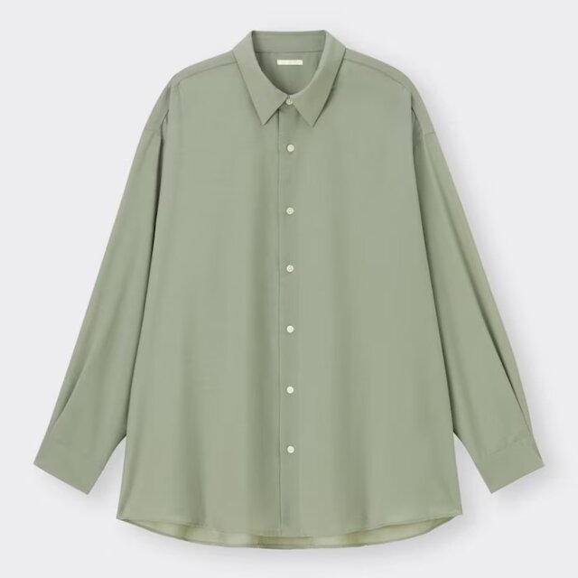 GU　全身コーデ　春ファッション　6パターン　たむ　イラスト　シアーオーバーサイズシャツ