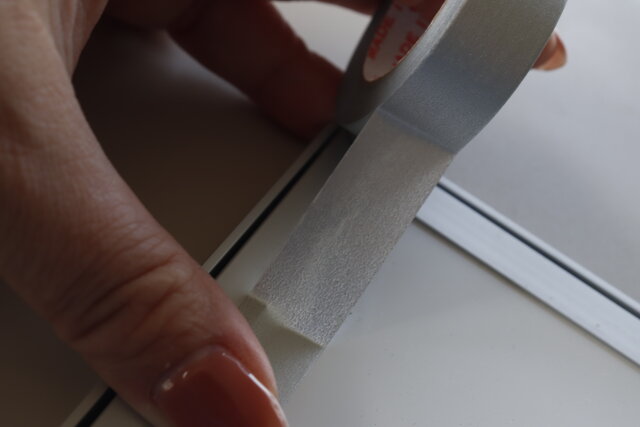 ダイソー　カビ汚れ防止マスキングテープ　貼り方