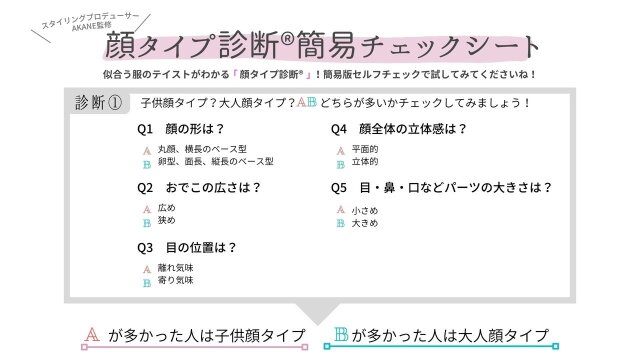 いちばん似合うが見つかる！4つの顔タイプ別「サマ見え