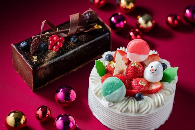 クリスマスケーキ　2023　予約　小田急ホテルセンチュリーサザンタワー　クリスマスショートケーキ　東京産ブルーベリーのチョコレートケーキ