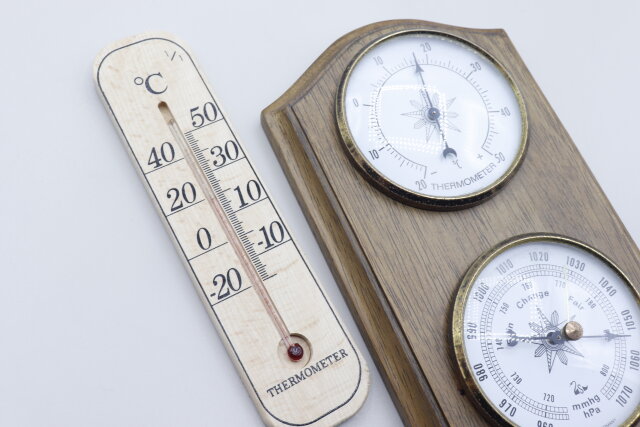 ダイソーのブナの木温度計（フック付き、壁掛けタイプ）を別の商品と比較