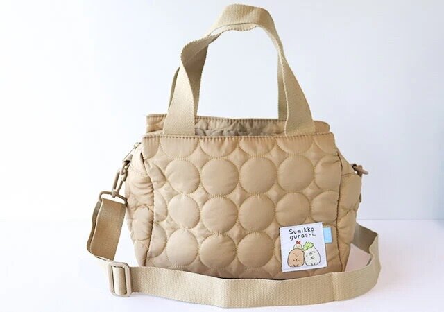 宝島社付録のすみっコぐらし キルティングバッグ BEIGE ver.