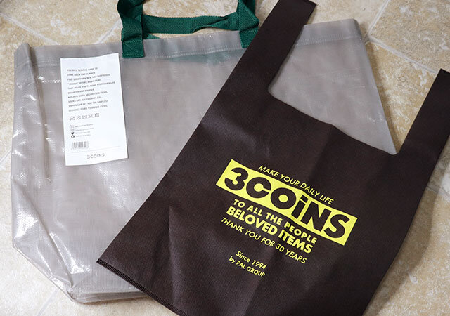 3COINS（スリーコインズ）の3Cエコショッパーと30周年記念 復刻ショッピングバッグ