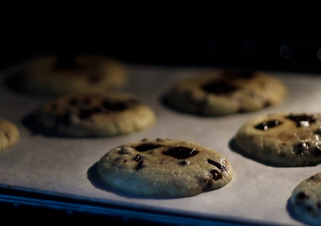 アメリカンチョコチップクッキー　レシピ　オーブンで焼く