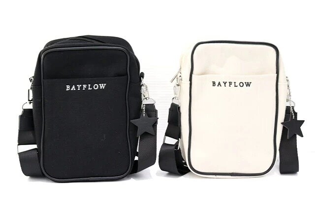 BAYFLOW［ベイフロー］ペットボトルがタテに入る！LOGO SHOULDER BAG BLACKのデザイン