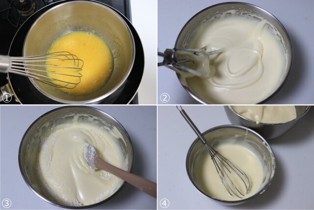 レモンショートケーキ　レシピ　スポンジケーキ生地を作る