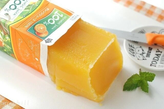 紙パックで作るオレンジゼリーの簡単レシピ