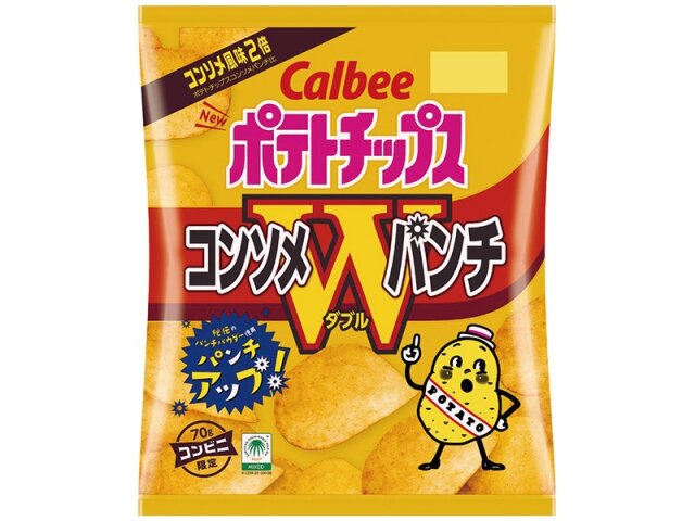 ローソンのカルビー ポテトチップスコンソメＷパンチ