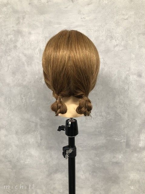 ニット帽からチラ見えが可愛い ゴムだけ簡単 ダブルお団子ヘアアレンジ Michill ミチル