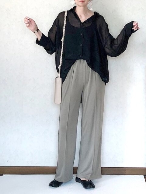 今から買うなら絶対に着やせ服 しまむら涼やか 黒 トップスでラクしておしゃれ見え Michill Bygmo ミチル