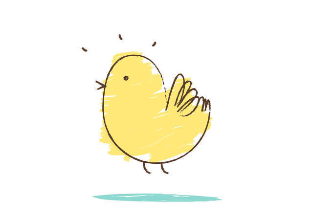 黄色い鳥　イラスト